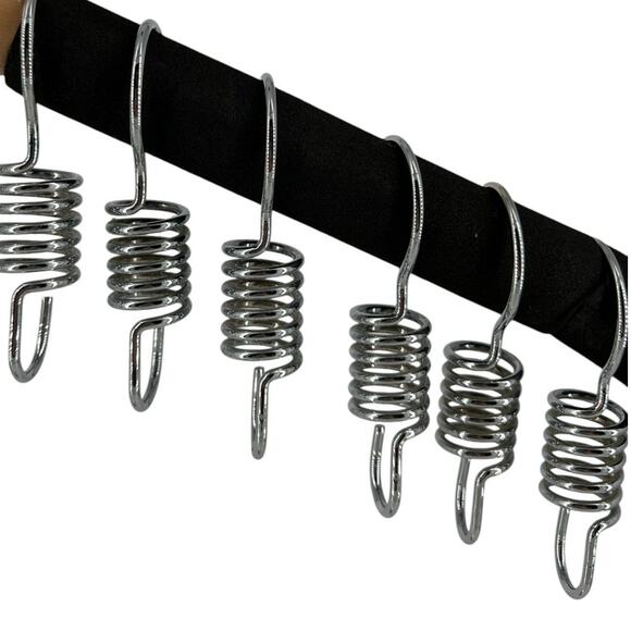 Spring Shaped Shower Curtain Rings Hooks 12 - Picture 3 of 5